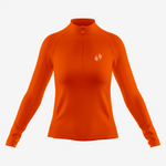 Pro-Level Women's Long Sleeve Bicycle Jersey in Orange - K2 Sportswear | Custom Sports Uniforms & Apparels - K2 Sportswear