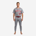 Custom Baseball Team Uniform in Gray - Jersey & Pants Custom Name Number Set