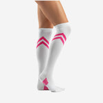 Custom Cheerleading Socks - Knee High Socks with Striped Cuff Team Colors
