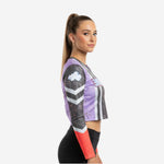 Long Sleeve Cheerleading Crop Top - Custom Team Name & Logo Design