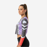 Long Sleeve Cheerleading Crop Top - Custom Team Name & Logo Design