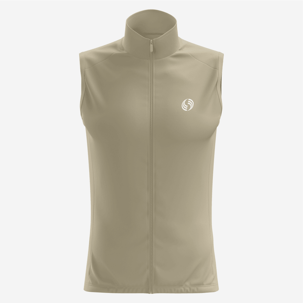 Herrenärmelloses Radtrikot in Grullo/Khaki