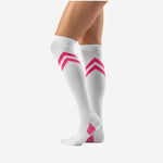 Custom Cheerleading Socks - Knee High Socks with Striped Cuff Team Colors