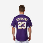 Personalized Baseball Jersey in Purple - Custom Team Name Number Sublimated Baseball Shirt