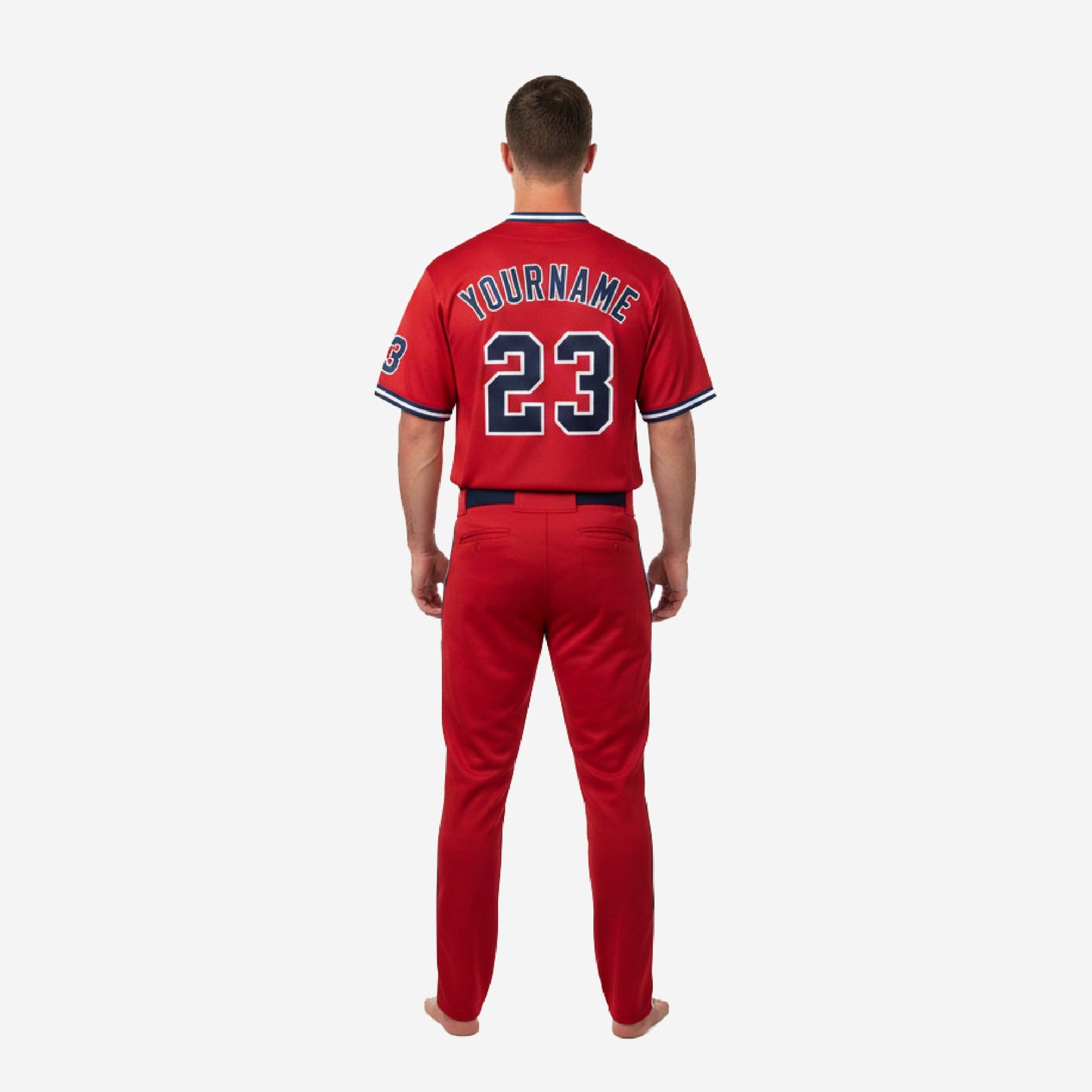 Personalized Baseball Team Uniform - Custom Jersey & Pants Set in Red