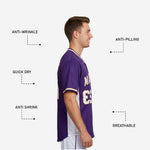 Personalized Baseball Jersey in Purple - Custom Team Name Number Sublimated Baseball Shirt