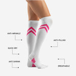 Custom Cheerleading Socks - Knee High Socks with Striped Cuff Team Colors