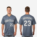 Custom Baseball Jersey - Youth & Adult Full Button Team Name Number Jersey