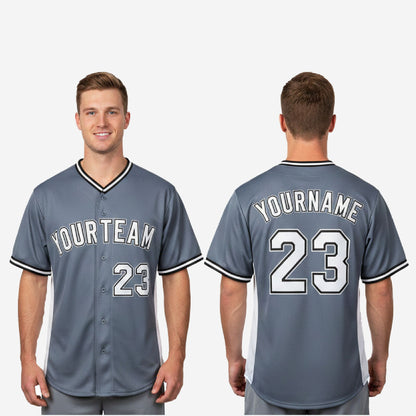 Custom Baseball Jersey - Youth & Adult Full Button Team Name Number Jersey