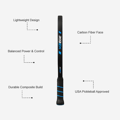 Custom Pickleball Paddle - Carbon Fiber Edge Pickleball Racket - K2 Edge Paddle