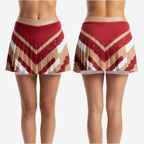 Personalized Cheer Competition Skirt - Custom Design Skirt Red