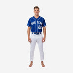 Custom Baseball Team Uniform in Bue - Jersey & Pants Custom Name Number Set