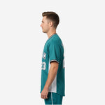 Custom Baseball Jersey in Cyan - Youth & Adult Full Button Team Name Number Jersey