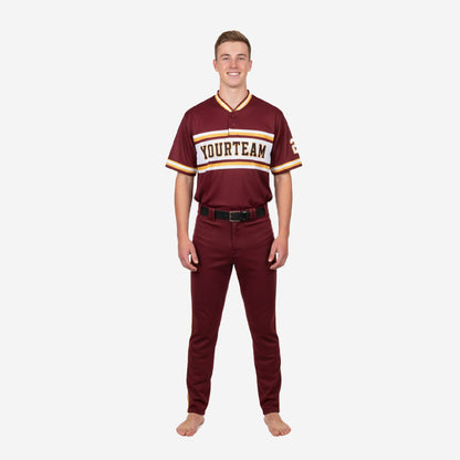 Custom Youth Baseball Jersey & Pants - V-Neck Uniform Team Name Number