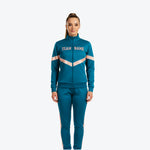 Custom Cheerleading Teal Blue Tracksuit Set - Full Zip Warmup Jacket & Pants Team Suit