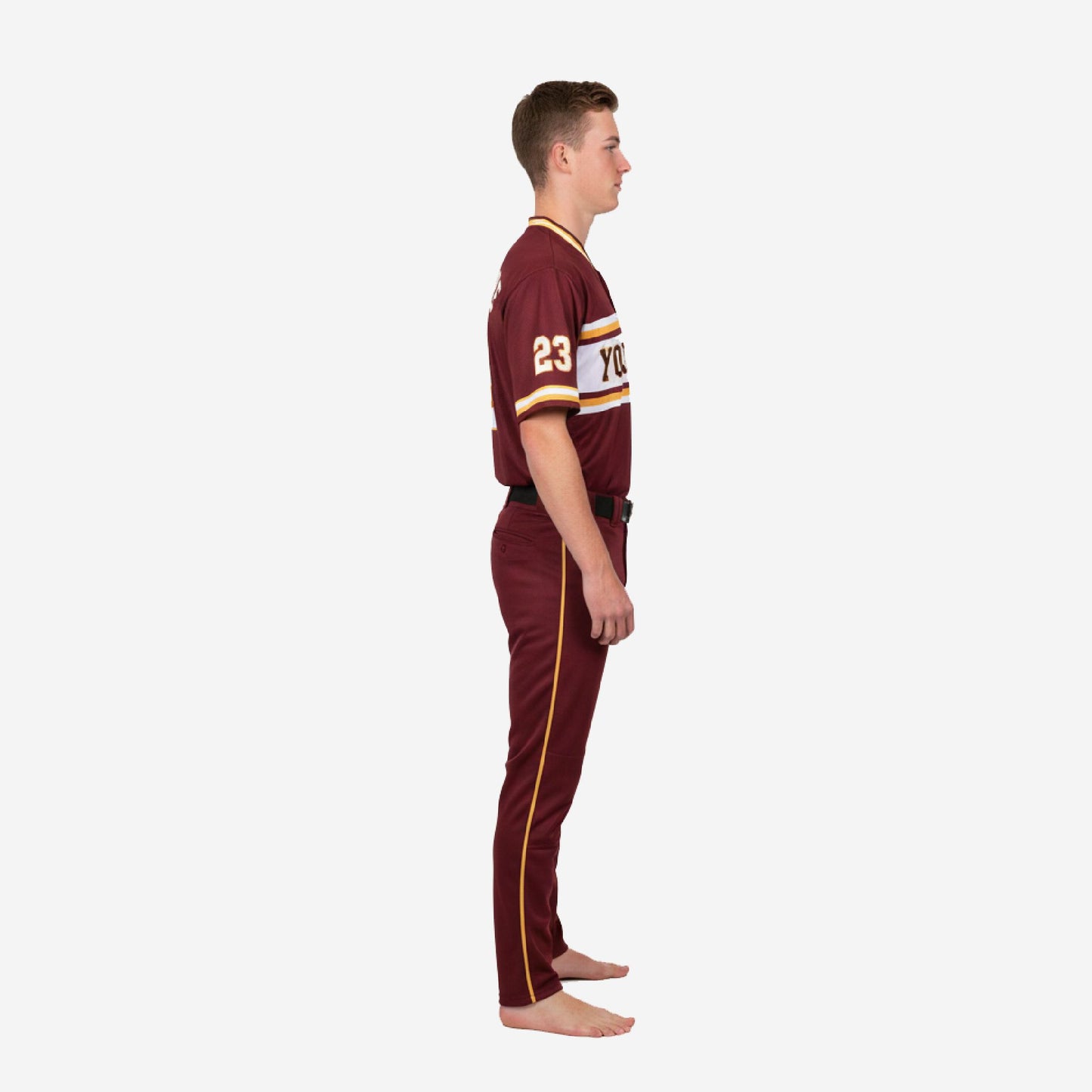 Custom Youth Baseball Jersey & Pants - V-Neck Uniform Team Name Number