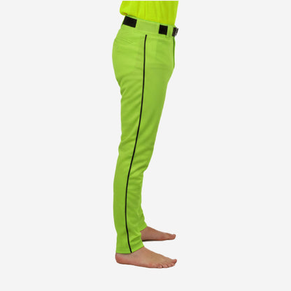 Custom Baseball Pants - Custom Team Colors Baseball Uniform Pants in Apple Green