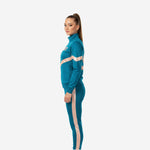Custom Cheerleading Teal Blue Tracksuit Set - Full Zip Warmup Jacket & Pants Team Suit