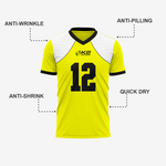 Custom Football Fan Jersey - Yellow - K2 Sportswear | Custom Sports Uniforms & Apparels - K2 Sportswear