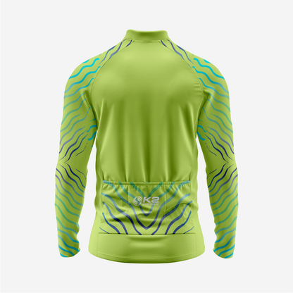 Olive Men’s Long Sleeve Cycling Jersey Durable Bicycle Jerseys Mens
