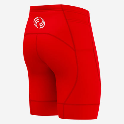 Men's Custom Red Cycling Shorts – Personalized Biking Gear