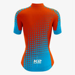 Premium Custom Cycling Kit for Women – Blue/Orange - K2 Sportswear | Custom Sports Uniforms & Apparels - K2 Sportswear