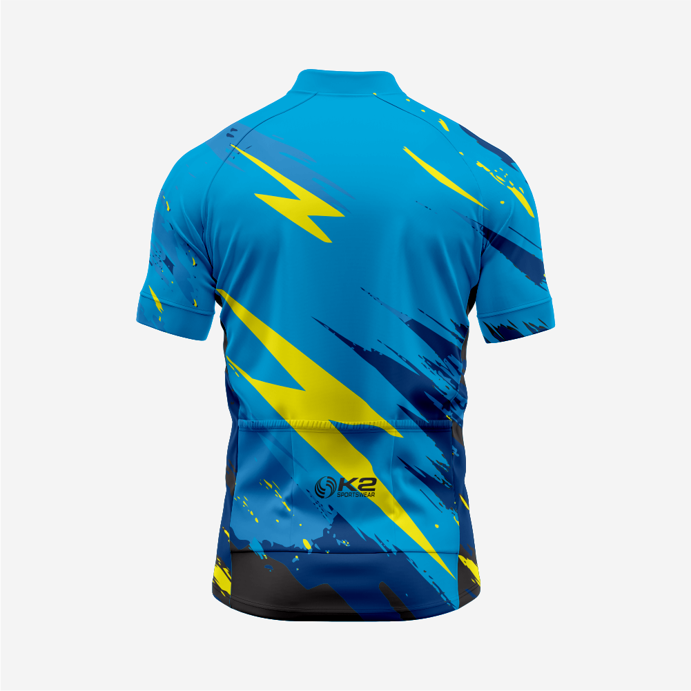 Men’s Short Sleeve Cycling Jersey for Road and Racing - Blue