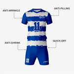 White/Blue Custom Volleyball Uniform Set for Teams - K2 Sportswear | Custom Sports Uniforms & Apparels - K2 Sportswear
