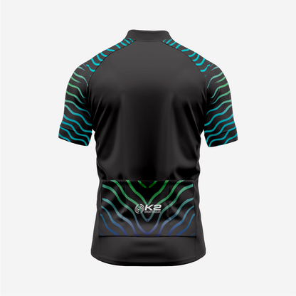 Men’s Black Short Sleeve Cycling Jersey for Road and Racing