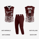Custom 2-Button Sleeveless Softball Jersey – Dark Brown for Men/Women - K2 Sportswear | Custom Sports Uniforms & Apparels - K2 Sportswear