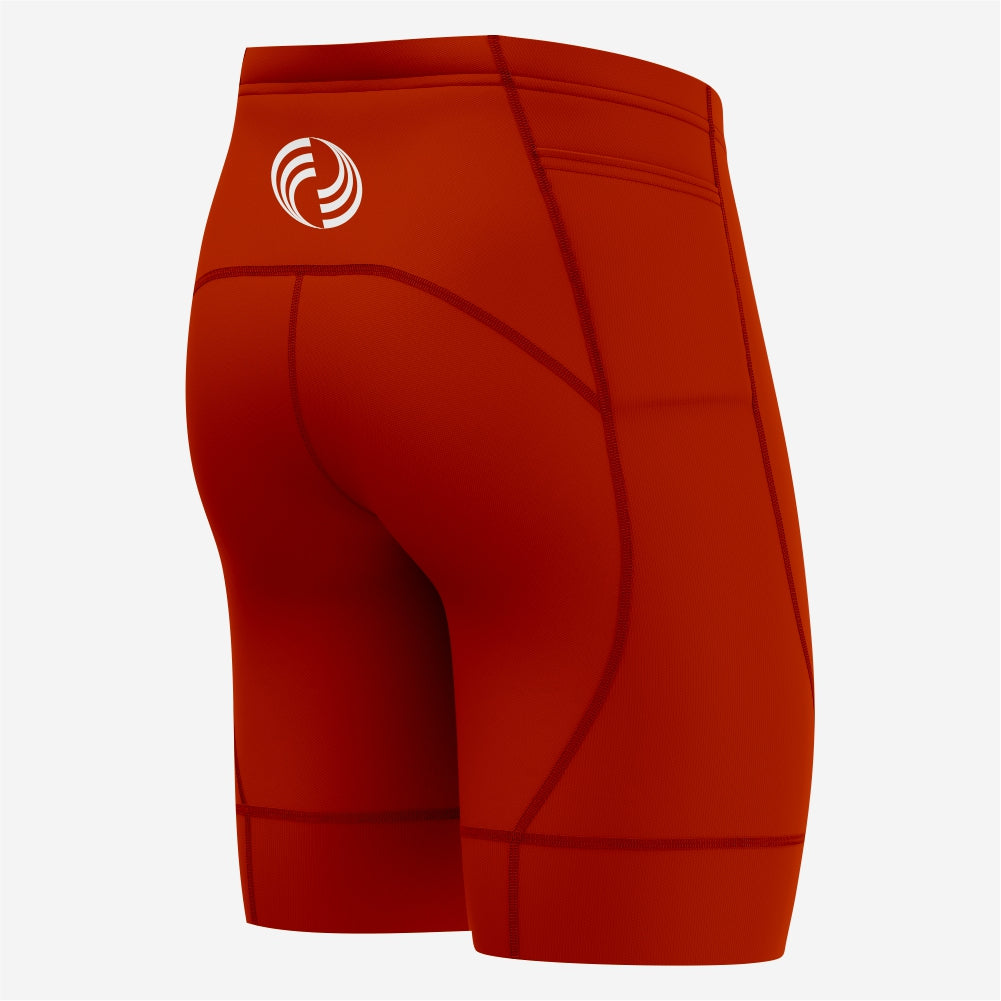 Personalized Men's Cycling Shorts in Crimson Red