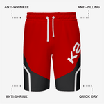 Custom Wrestling Regular Shorts in Red - K2 Sportswear | Custom Sports Uniforms & Apparels - K2 Sportswear