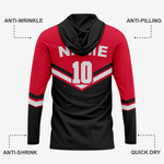 Custom Softball T-Shirt Hoodie in Red/Black for Men/Women - K2 Sportswear | Custom Sports Uniforms & Apparels - K2 Sportswear