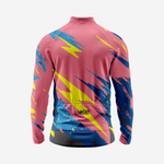 Breathable Men’s Pink Long Sleeve Cycling Jersey with Pockets - K2 Sportswear | Custom Sports Uniforms & Apparels - K2 Sportswear