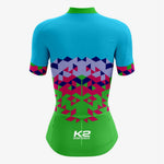 Custom Blue & Green Women's Cycling Kit – Pro Fit - K2 Sportswear | Custom Sports Uniforms & Apparels - K2 Sportswear