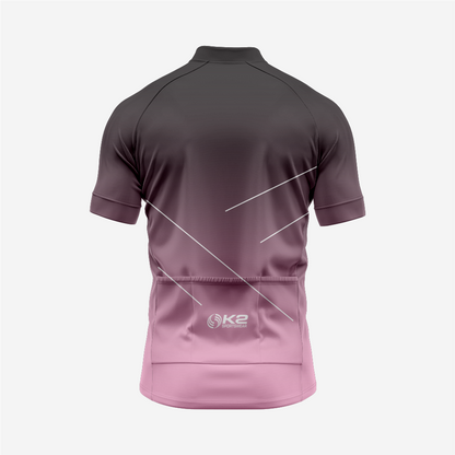Premium Men's Cycling Short Sleeve Jersey in Candy Pink