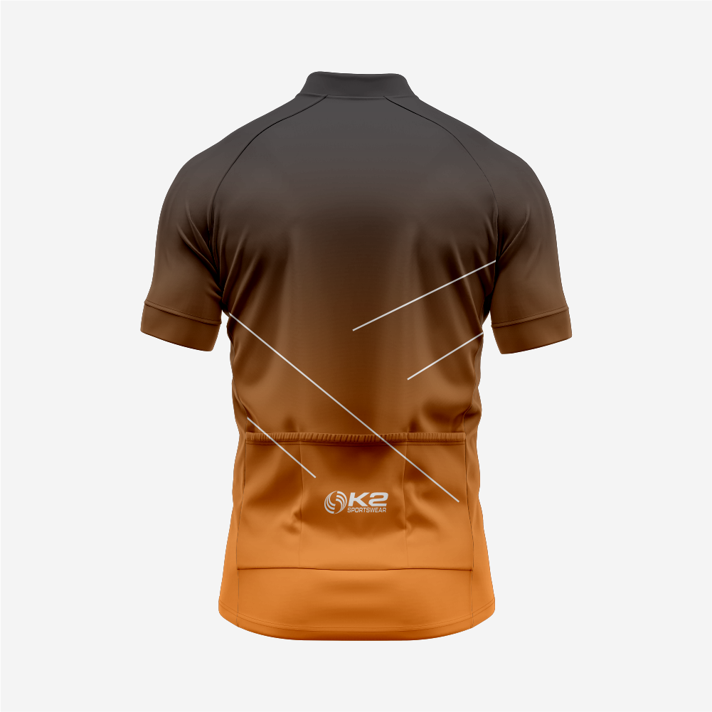 Men’s Cycling Short Sleeve Jersey Performance Road Bike Apparel - Dark Orange
