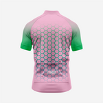 Short Sleeve Cycling Jersey Men | Hexagon Pattern Bike Shirt