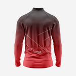 Men’s Long Sleeve Cycling Top and Bib Shorts Set - Red & Gray - K2 Sportswear | Custom Sports Uniforms & Apparels - K2 Sportswear