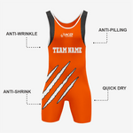 Custom Orange Wrestling Singlet – Premium Quality - K2 Sportswear | Custom Sports Uniforms & Apparels - K2 Sportswear