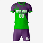 Sleek Kelly Green & Purple Soccer Uniforms for Champions - K2 Sportswear | Custom Sports Uniforms & Apparels - K2 Sportswear