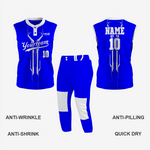 Premium Dark Blue Sleeveless Softball Jersey with 2 Buttons - K2 Sportswear | Custom Sports Uniforms & Apparels - K2 Sportswear
