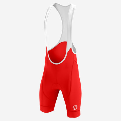 Crimson Red Cycling Bib Shorts – Performance Fit