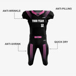 Customized American Football Kit in Black/Pink - K2 Sportswear | Custom Sports Uniforms & Apparels - K2 Sportswear