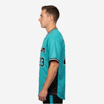 Custom Baseball Jersey in Tiffany Blue - Full Button Baseball Jersey Team Name & Number