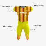 Custom Gold/Yellow American Football Jersey/Kit – Unisex - K2 Sportswear | Custom Sports Uniforms & Apparels - K2 Sportswear