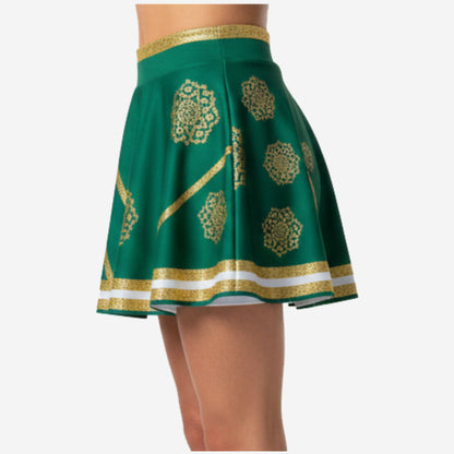 Custom Cheerleading Skirt - Pleated Green Cheer Skirt Team Design