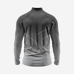 Breathable Men’s Gray Long Sleeve Cycling Jersey with Pockets - K2 Sportswear | Custom Sports Uniforms & Apparels - K2 Sportswear