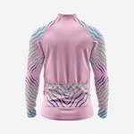 Light Pink Men’s Long Sleeve Cycling Jersey Durable Bicycle Jerseys Mens - K2 Sportswear | Custom Sports Uniforms & Apparels - K2 Sportswear