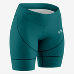 Custom Dark Green Women's Cycling Shorts – Perfect Fit - K2 Sportswear | Custom Sports Uniforms & Apparels - K2 Sportswear
